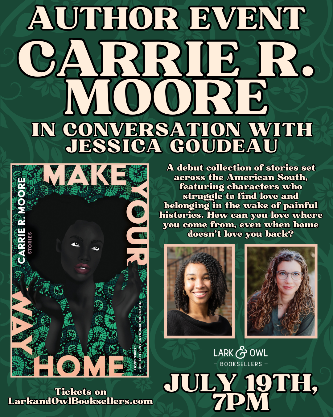 Carrie R. Moore Author Event - MAKE YOUR WAY HOME