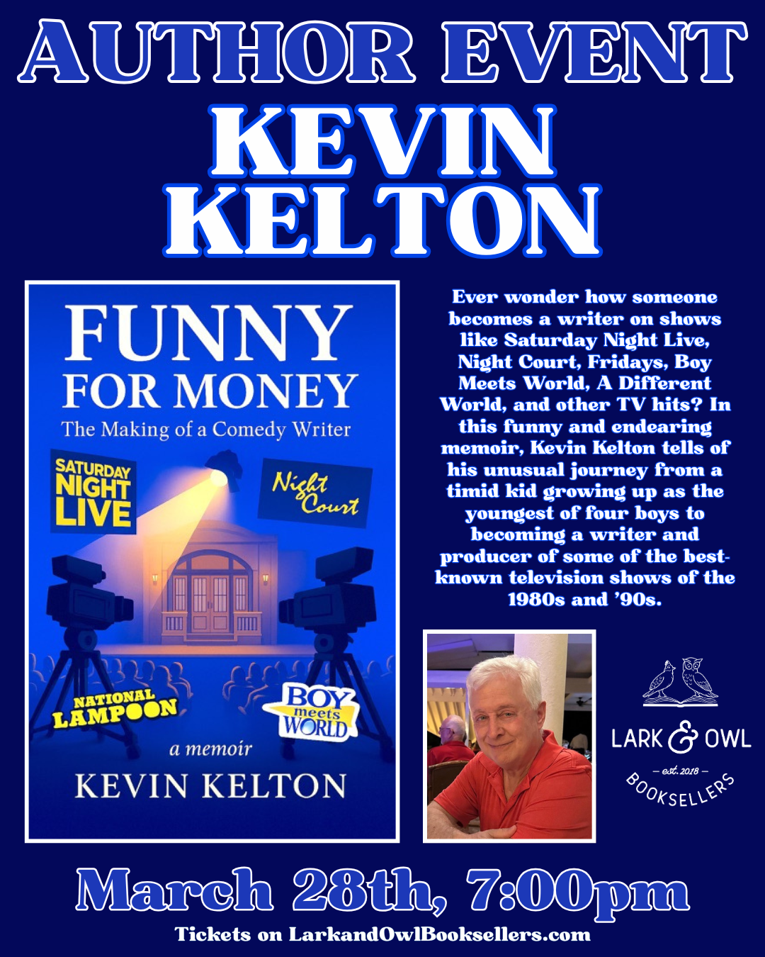 Kevin Kelton Author Event - FUNNY FOR MONEY