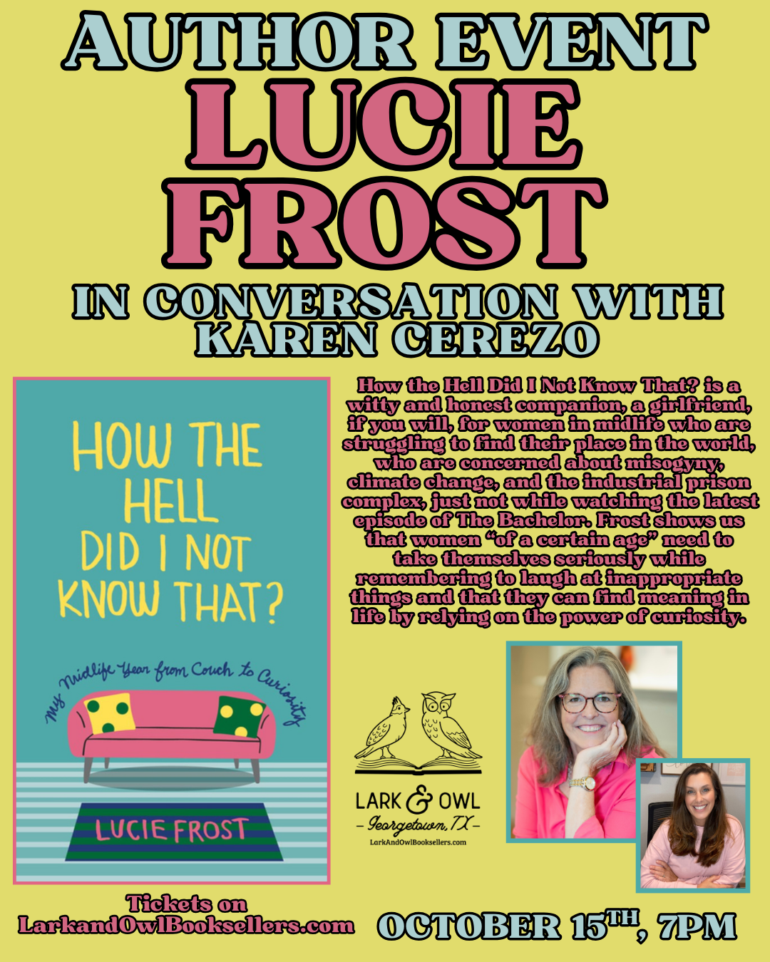 Lucie Frost Author Event - HOW THE HELL DID I NOT KNOW THAT?