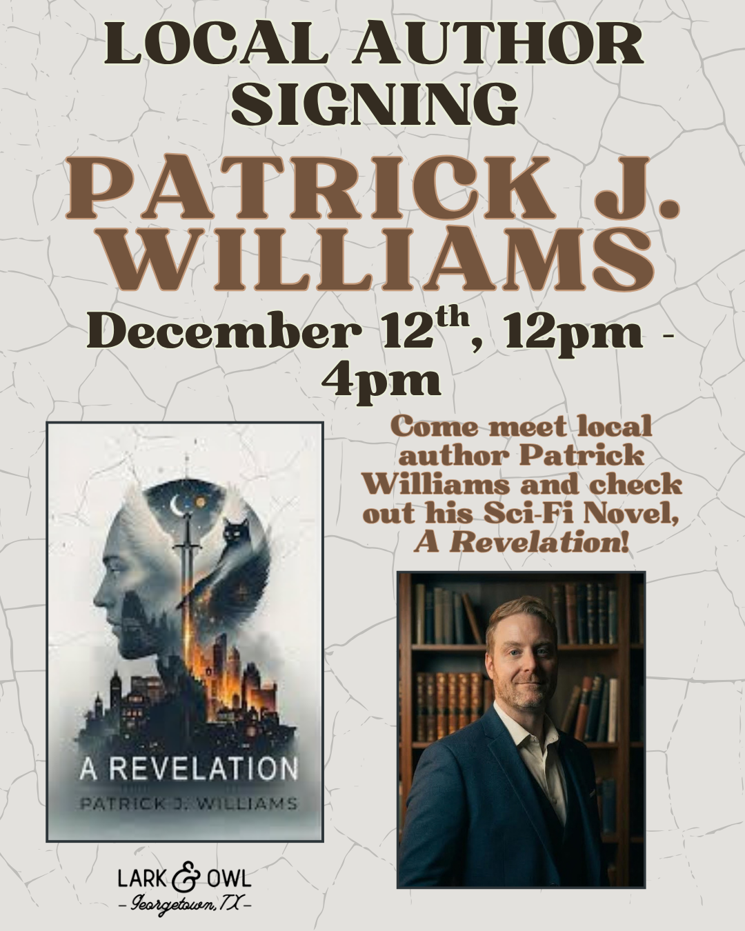 Local Author Signing - Patrick J. Williams