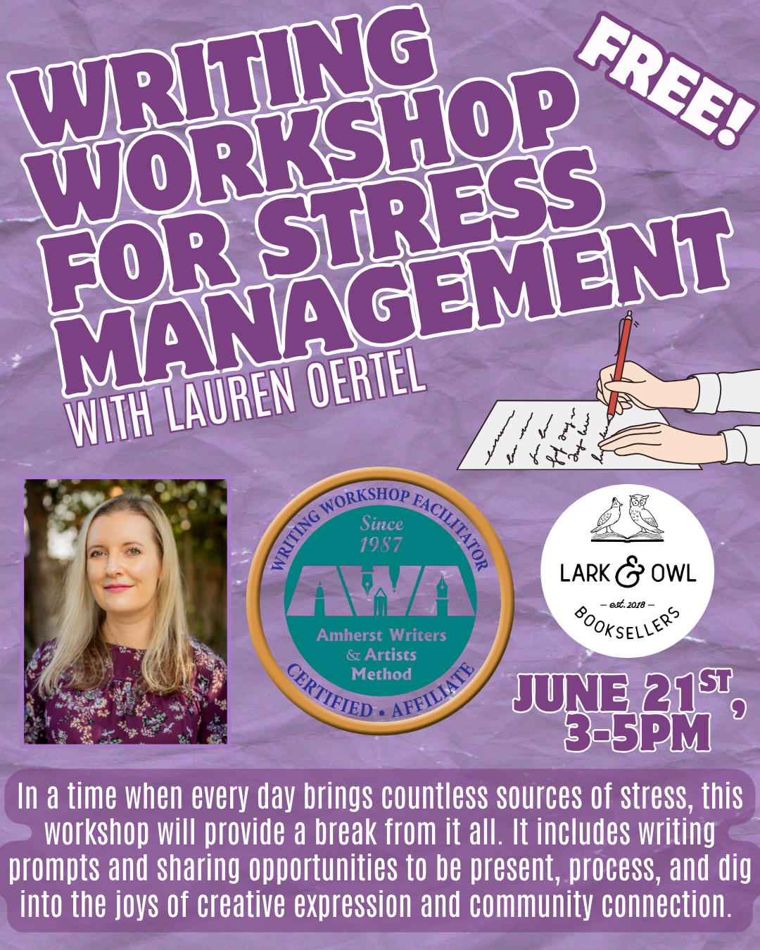 Writing Workshop for Stress Management