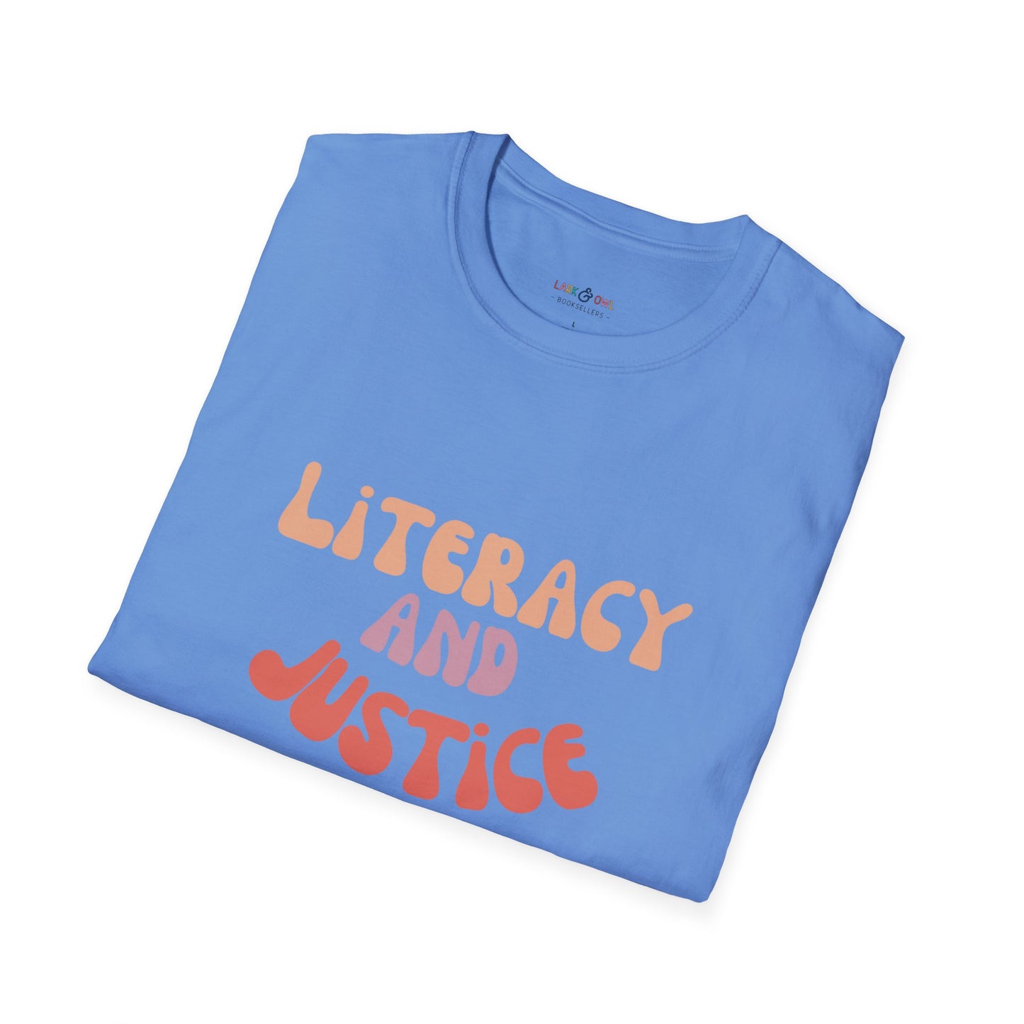 Literacy and Justice for All Unisex Softstyle T-Shirt