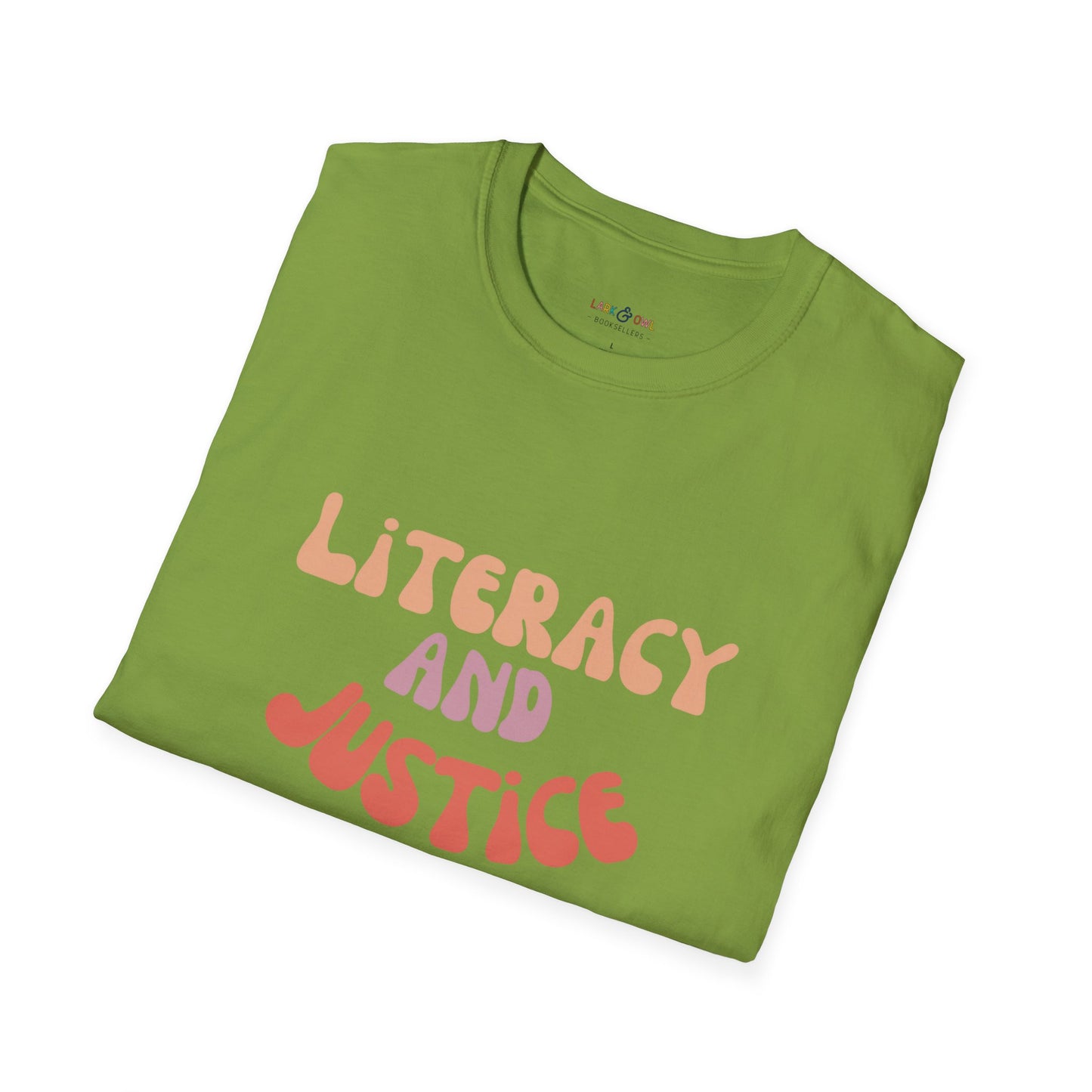 Literacy and Justice for All Unisex Softstyle T-Shirt