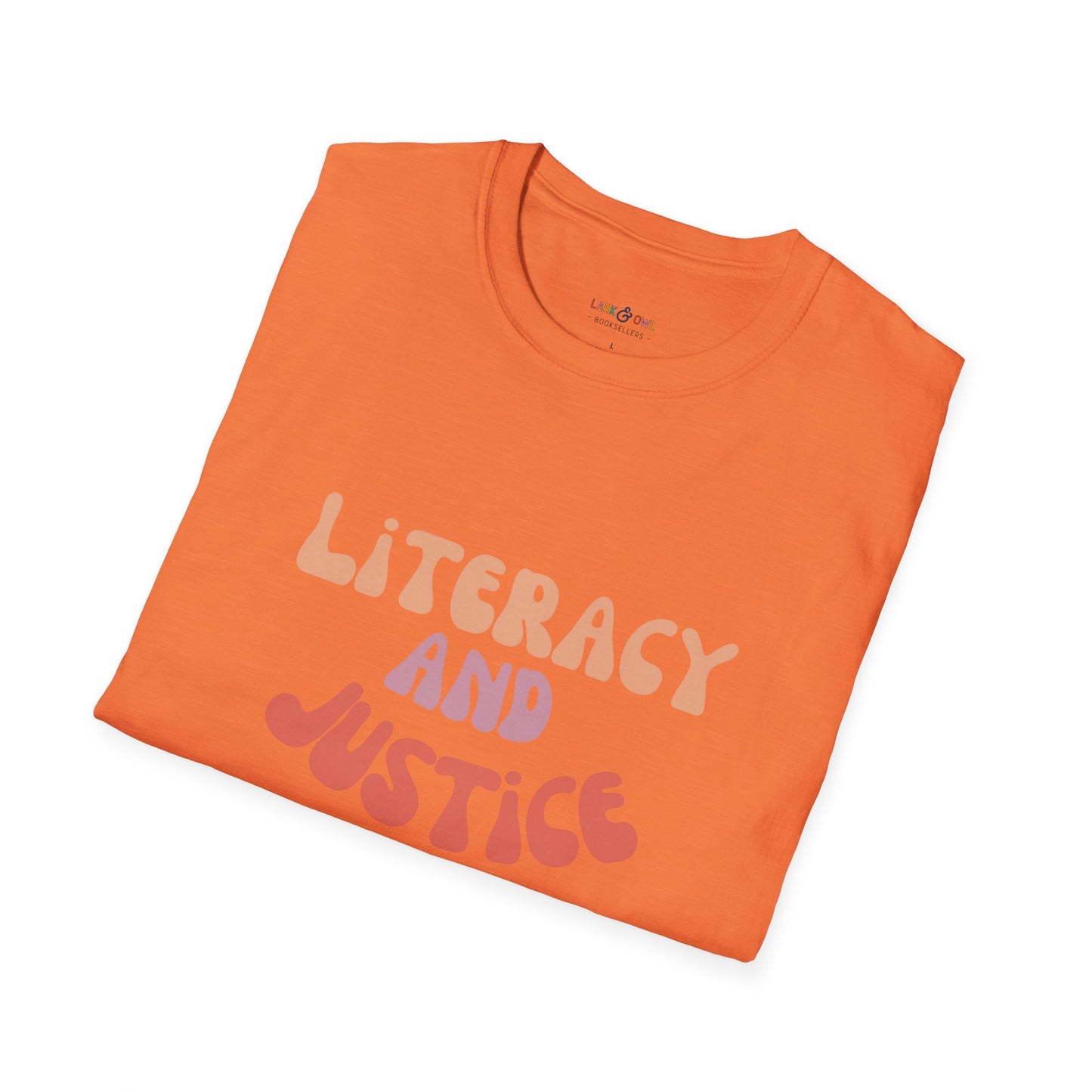Literacy and Justice for All Unisex Softstyle T-Shirt