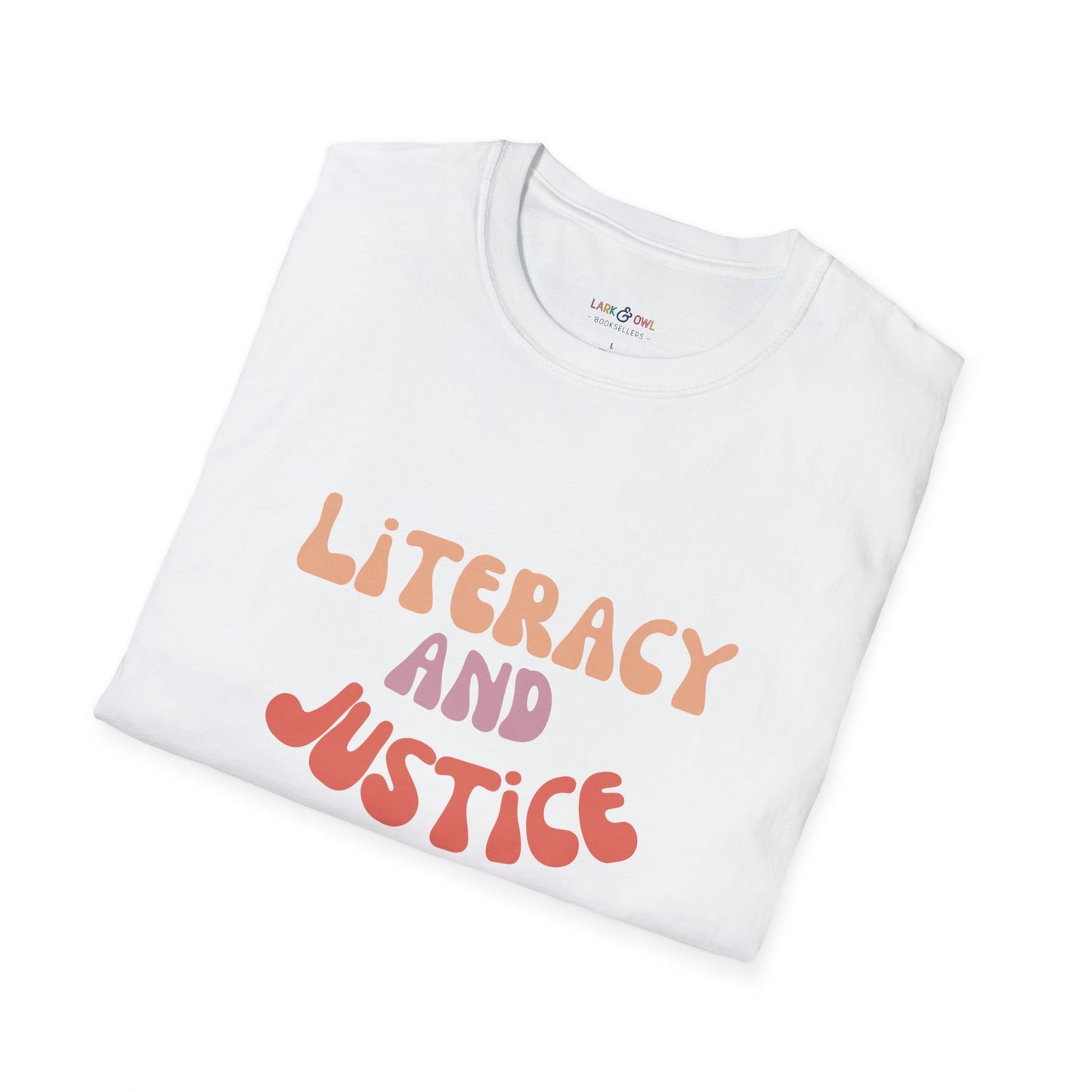Literacy and Justice for All Unisex Softstyle T-Shirt