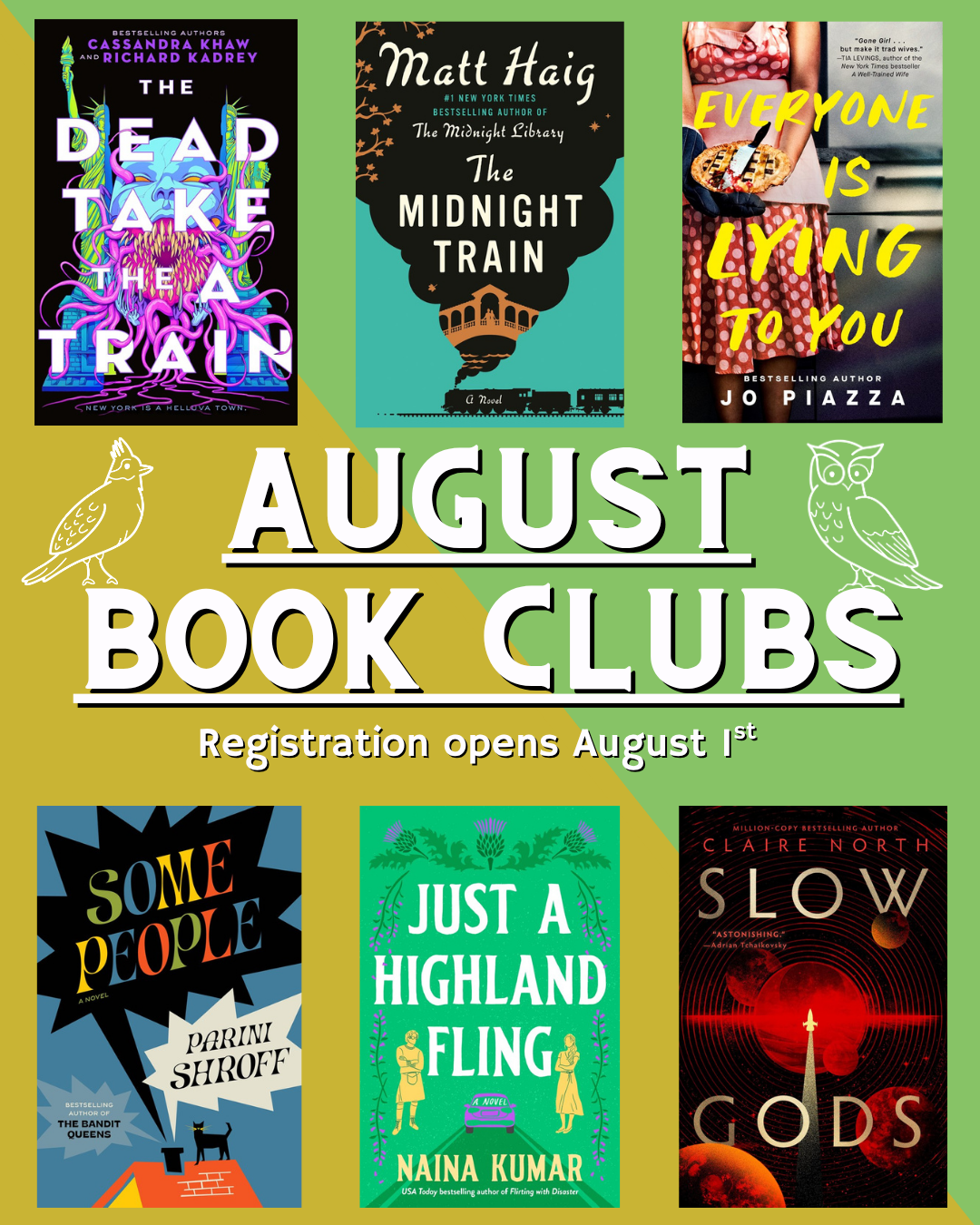 August 2026 Book Clubs!