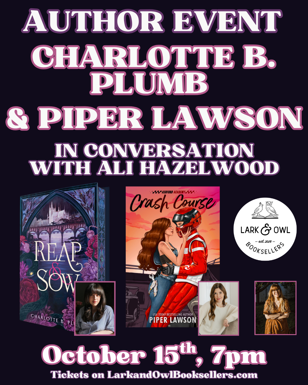 Charlotte B. Plumb & Piper Lawson Author Event