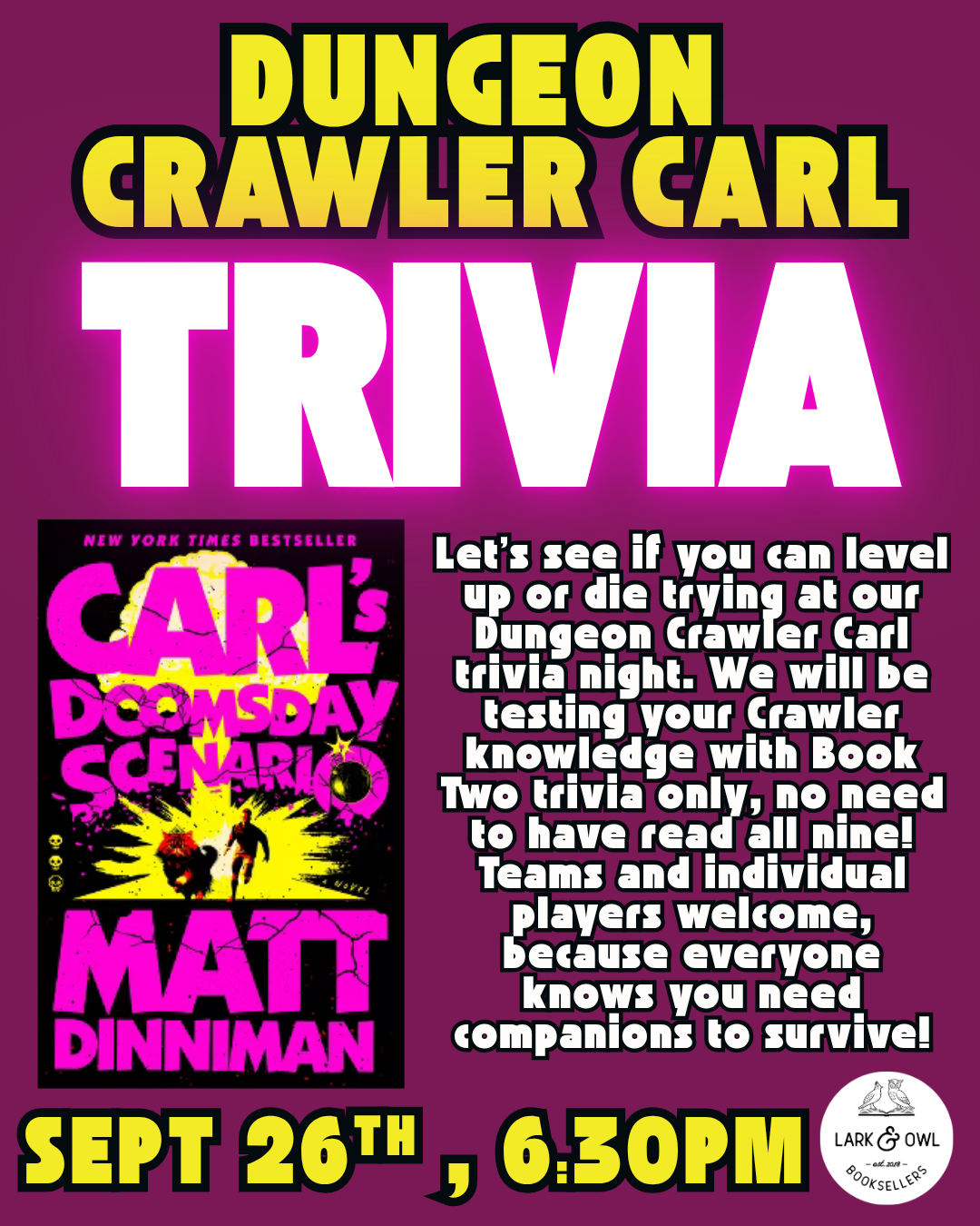 Dungeon Crawler Carl Trivia: Carl's Doomsday Scenario