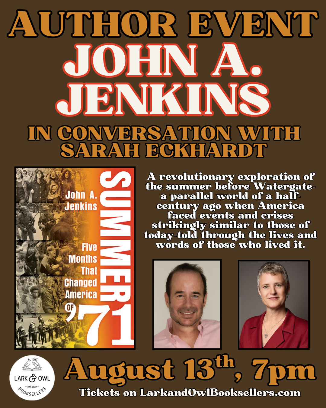 John A. Jenkins Author Event - SUMMER OF '71