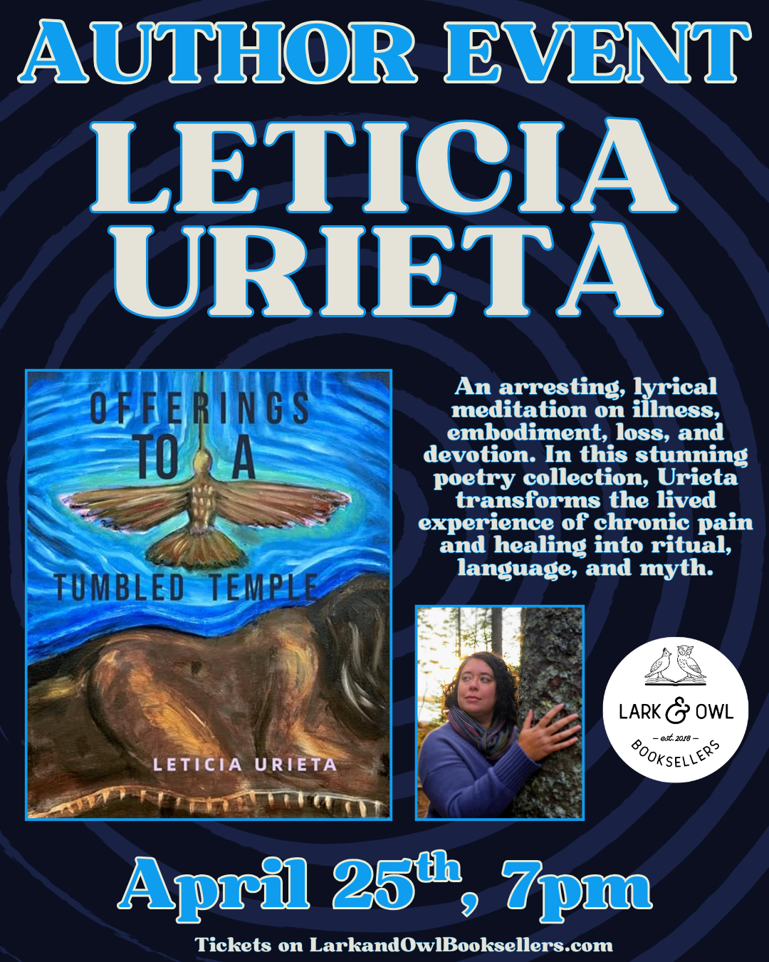 Leticia Urieta Author Event - OFFERINGS TO A TUMBLED TEMPLE