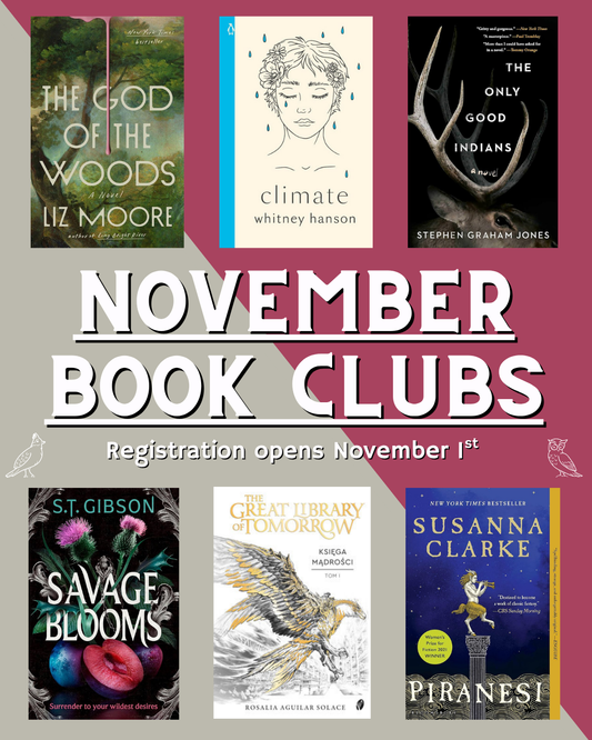 November 2025 Book Clubs!
