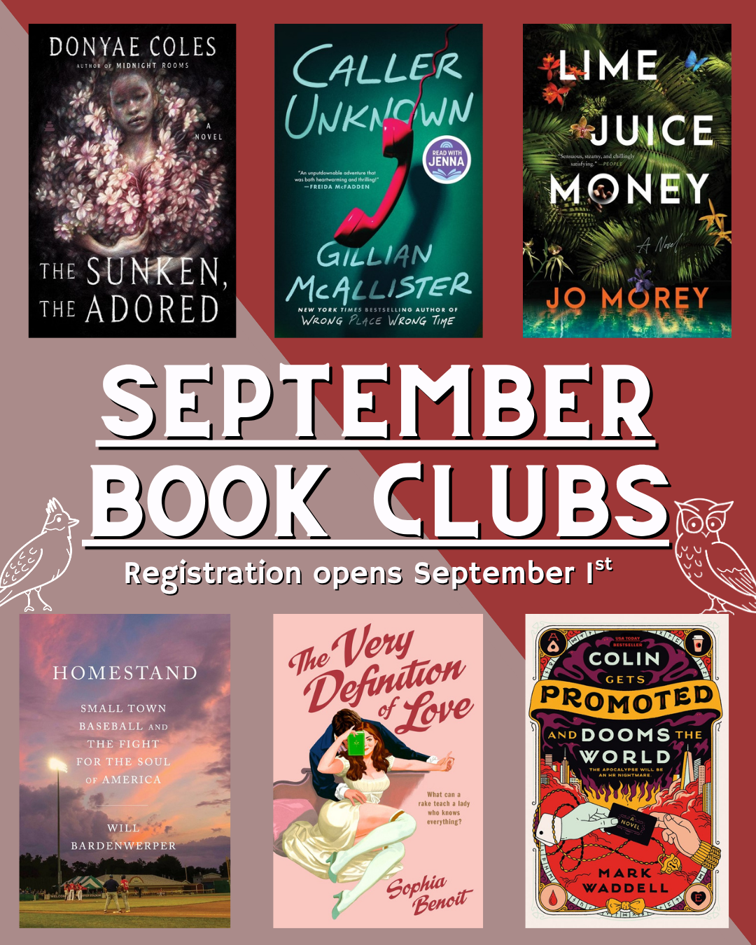 September 2026 Book Clubs!