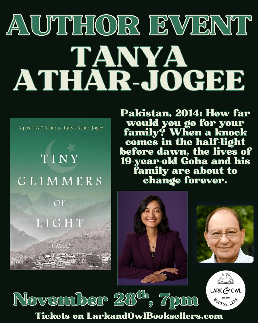 Tanya Athar-Jogee Author Event - TINY GLIMMERS OF LIGHT