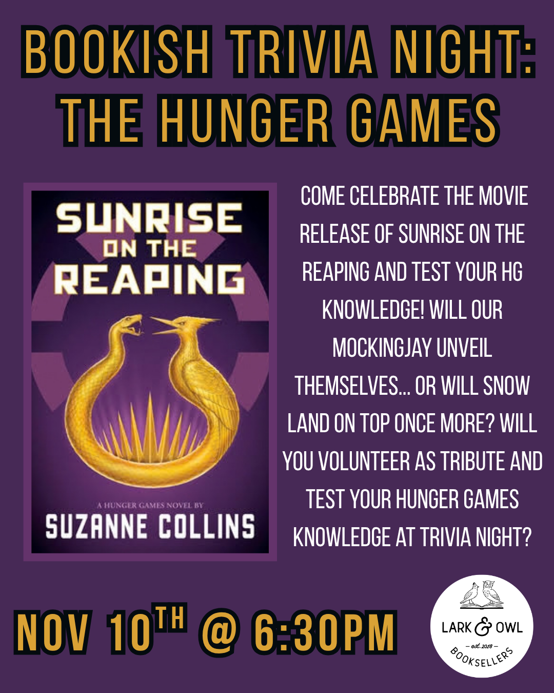 Bookish Trivia Night: The Hunger Games