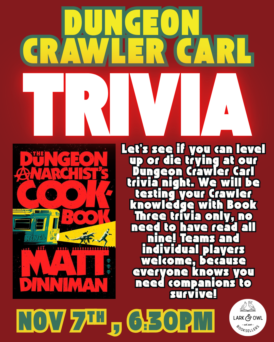 Dungeon Crawler Carl Trivia: The Dungeon Anarchist's Cookbook