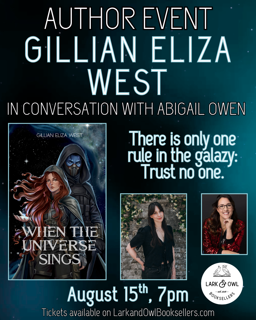 Gillian Eliza West Author Event - WHEN THE UNIVERSE SINGS